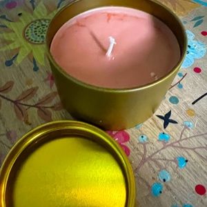 Candles in tin containers